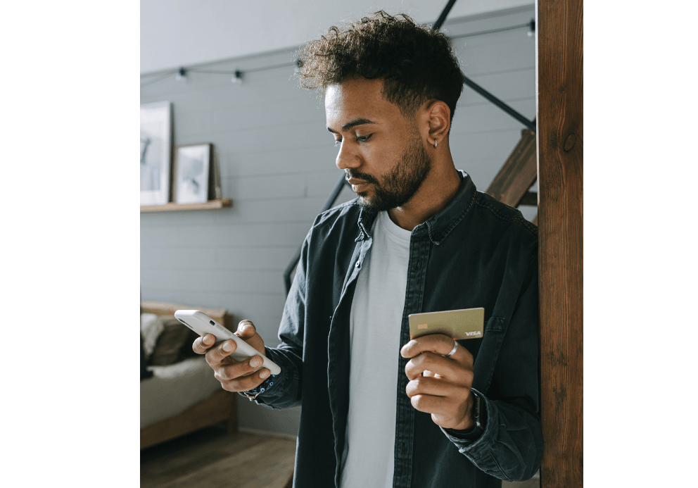 Digital content solutions example for ecommerce user on a mobile device